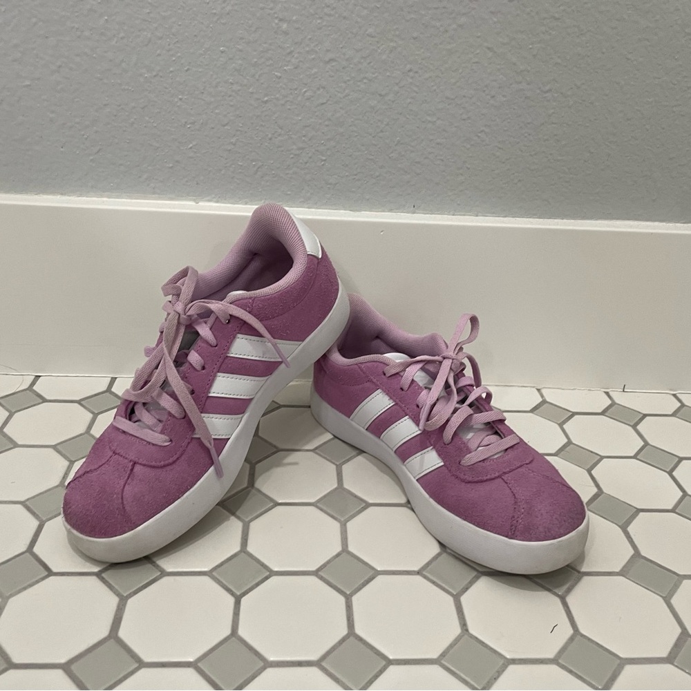 Kids size 3 Suede Pink Adidas